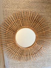Large Bamboo Cane Wall Mirror
