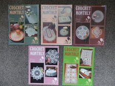 5 x Crochet Monthly Magazines - Issues 36, 37, 38, 39, 40 - Tricot