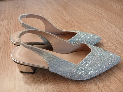 Silver sparkly diamante - sparkly,