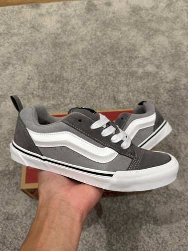 Vans knu skool grey white - skool, grey/white/gum