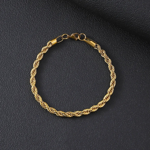 Gold stainless steel twisted - stainless,