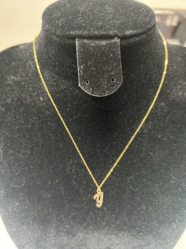 9ct gold initial pendent - initial,
