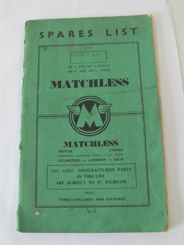 Vtg matchless motorcycle - matchless,