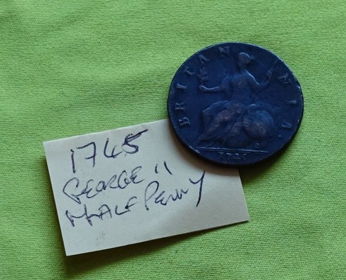 1745 half penny - half, ii