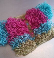 HANDMADE BABY LOOP CARDIGAN 0-3 MONTHS MULTICOLOURED