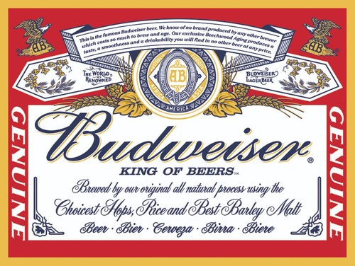 Budweiser beer vintage metal - budweiser,