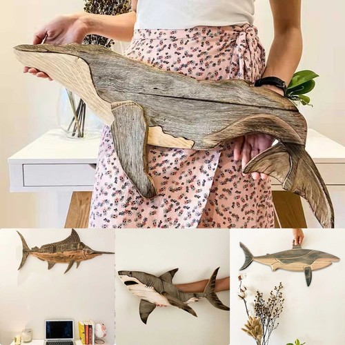 Wood sea animals wall - wood,
