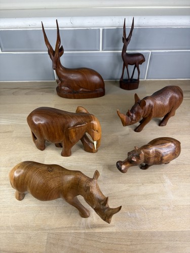 Vintage wooden african - vintage, animals