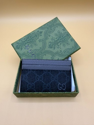 Gucci card case grey trim - grey,