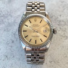 1966 Rolex Datejust Oyster Perpetual 1603 Engine Turned Bezel Swiss Watch