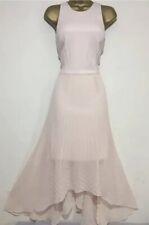 GORGEOUS COAST BLUSH PLEATED FIT FLARE OCCASION MIDI DRESS SIZE 14
