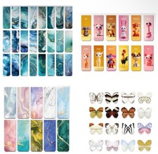 Set Of 4 Magnetic Bookmarks Various Designs And Styles
