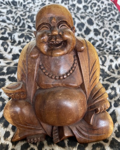 Wooden hand carved happy - hand,