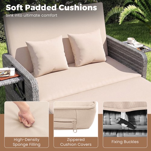 Wicker outdoor daybed - outdoor,