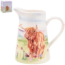 Highland Cow Jug Ceramic
