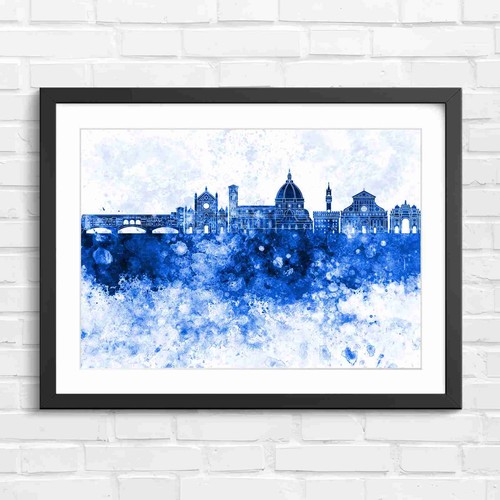 Florence skyline artwatercolor - florence,