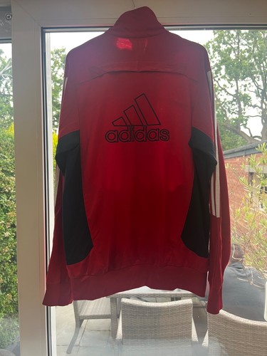 Adidas red track jacket - red,