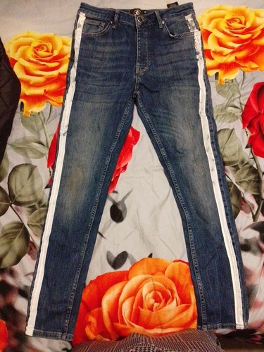 Gymking jeans with leg stripe - with,