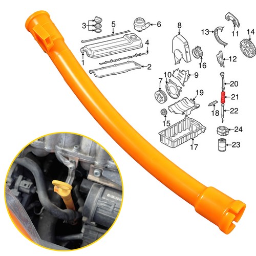 Oil dipstick guide tube - oil,