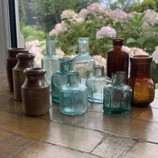 Antique Ink Wells Stoneware