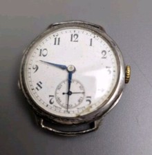 Gents Vintage Silver Watch, V.W Co, Herald Swiss Made, Spared Or Repair 