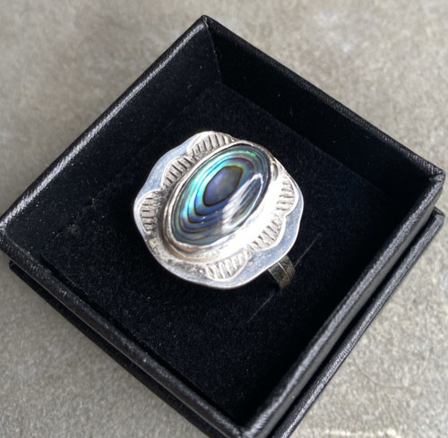 Abalone paua shell ring 925 - ring,