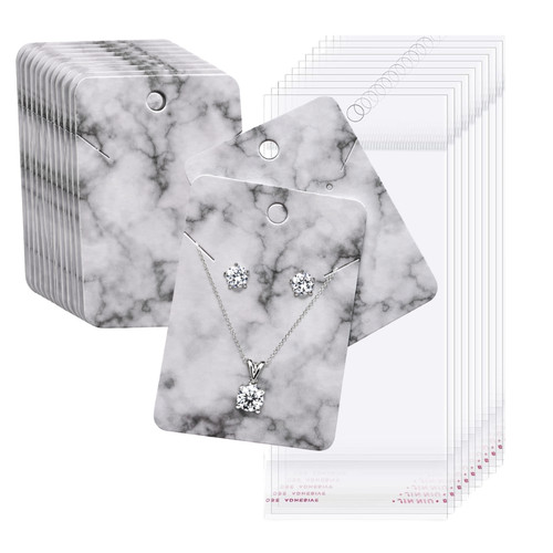 Jewellery display cards marble - cards,