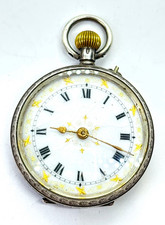 Antique 1916 Ladies Sterling Silver Pocket Watch - Working