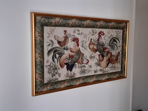 Large rooster hens tapestry - &,