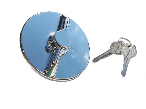 Chrome fuel cap lockable - , for