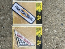 1970 HARLEY DAVIDSON Racing Flag Motorcycle See-on Or Iron-on Patch *set of 2*
