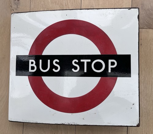 London transport enamel double - enamel,