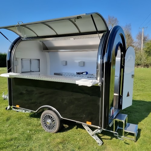 Compact food trailer black - trailer,