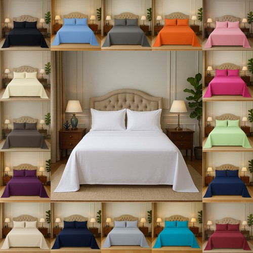 Flat sheet bed sheets 100 - flat, 100%