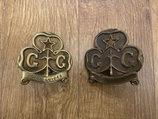2 x Vintage Brass Girl Guiding