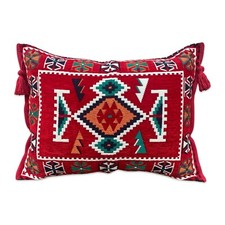 Turkish Kilim Cushion Cover, Large BOHO Pillow Case, Moroccan-Style Cushion
