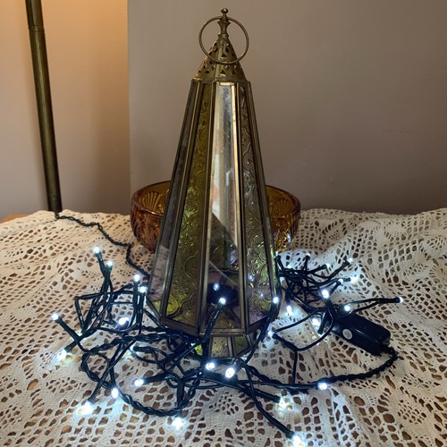 Glass moroccan lantern - moroccan, with