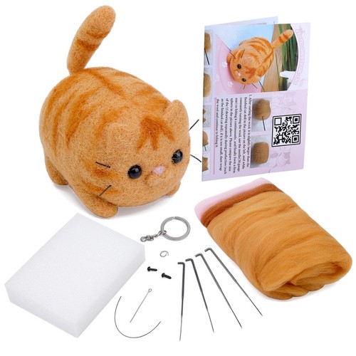 Cat needle felting kit for - needle,
