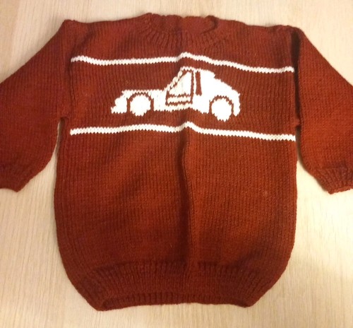 Handknitted children jumper - handknitted,