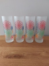 Dartington Crystal Millennium Dome Frosted Highball Tumblers – Set 4 1999/2000