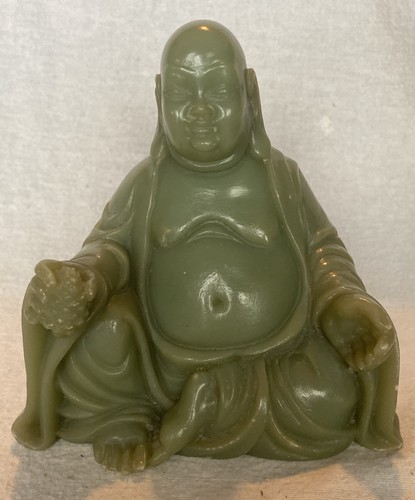 Large vintage faux - jade, green