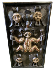 Carved Wood Panel Bas Relief