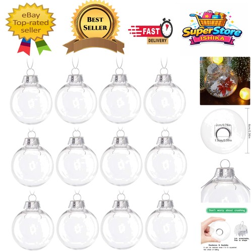 Transparent 6cm baubles - transparent,