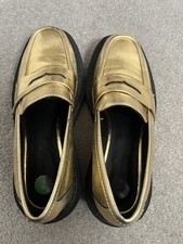 Stradivarius Gold Chunky Shoes Size UK4 EU37
