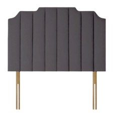 Panel Beds Headboard Fluted Plush Velvet 24" High Bed Head Single Double KingSiz