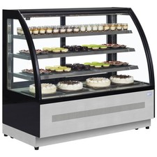 PATISSERIE CURVED GLASS SHOP DISPLAY FRIDGE COUNTER LPD1500C @ £1366+Vat