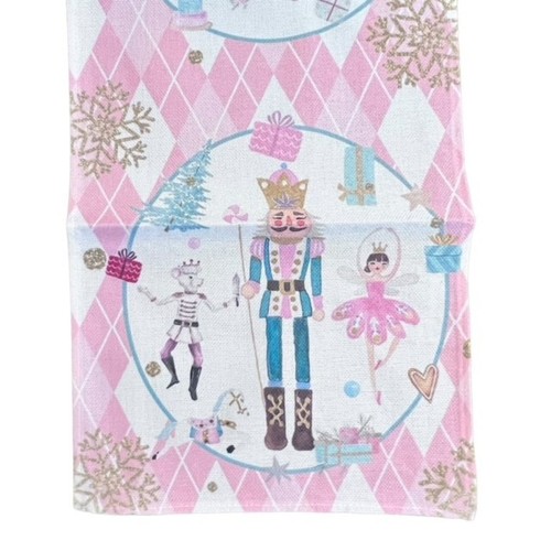 Nutcracker table runner pink - table,