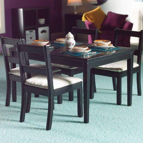 Black dining table - black,