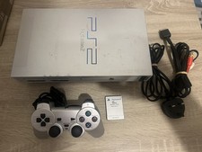 ps2 silver console Full Set Up