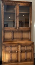 Ercol Mural Display Drinks Cabinet Golden Dawn Solid Elm